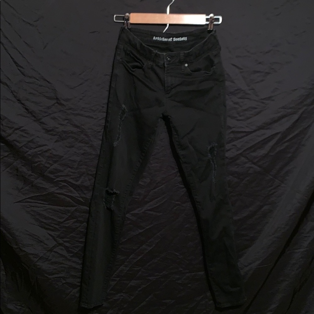 Black ripped jeans